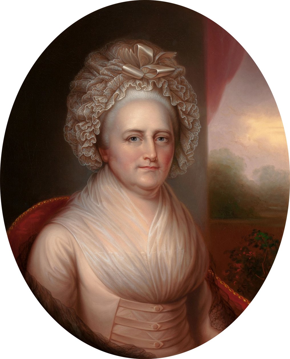 Portrét Marthy Washingtonové 1731-1802 od Rembrandt Peale
