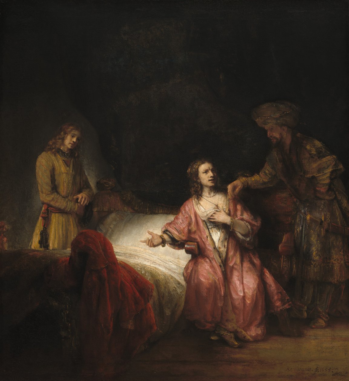 Joseph obviněn Potifarovou ženou, 1655. od Rembrandt Workshop