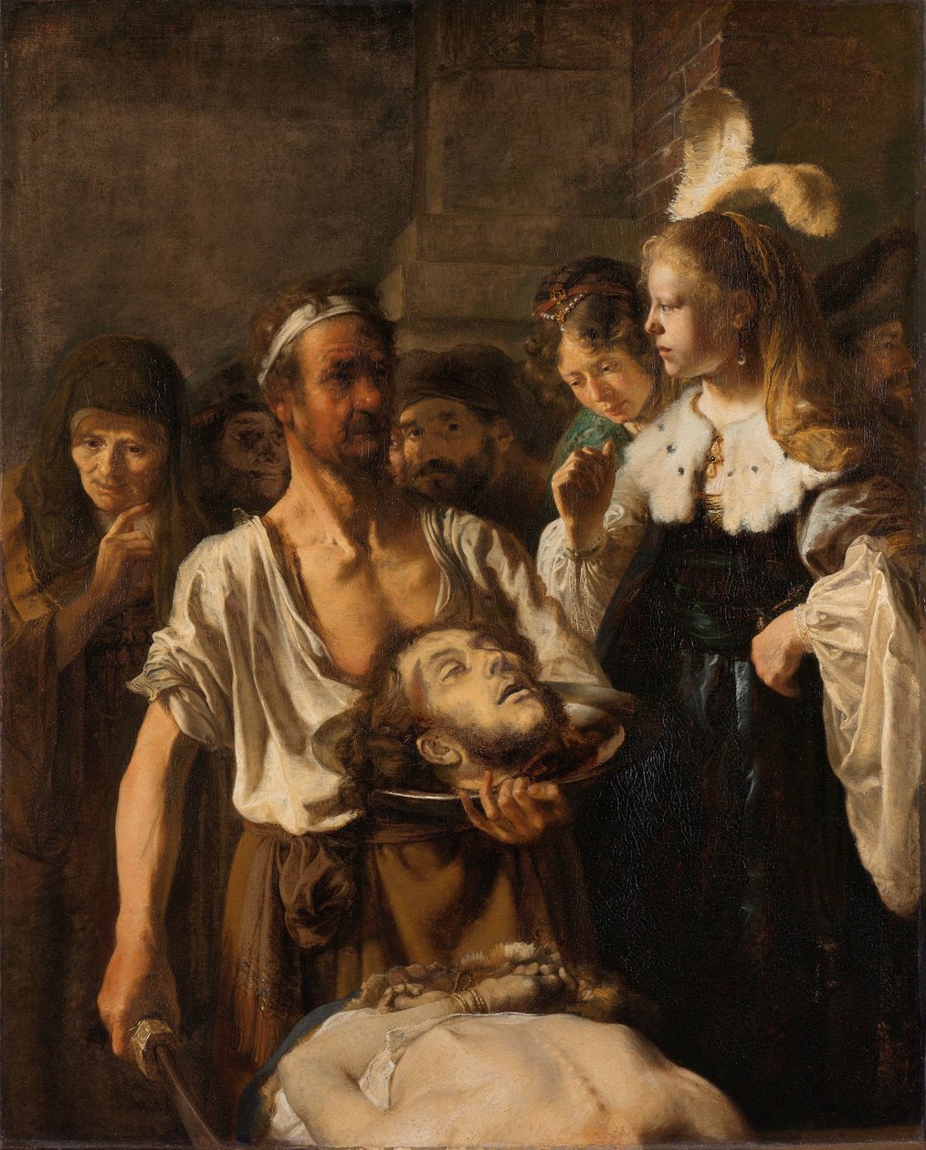 Salome přijímá hlavu Jana Křtitele od Rembrandt van Rijn (circle of)