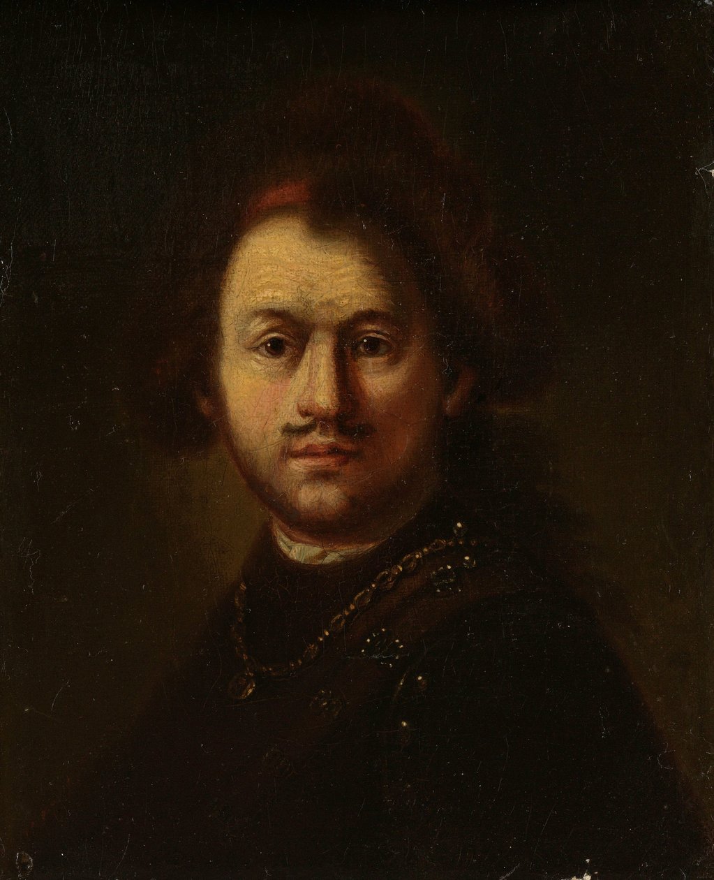Portrét Rembrandta Harmensze. z Rýna od Rembrandt van Rijn (follower of)