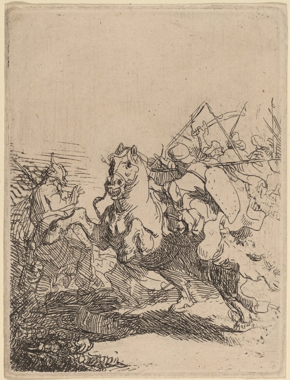 Kavalerský souboj od Rembrandt van Rijn