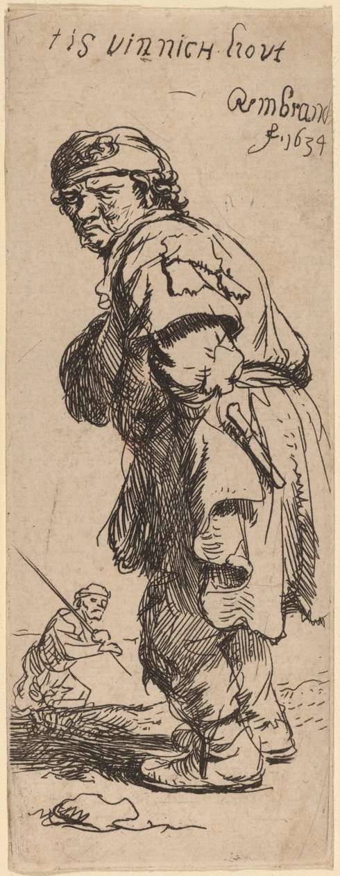Volající rolník: "tis vinnich kout" od Rembrandt van Rijn
