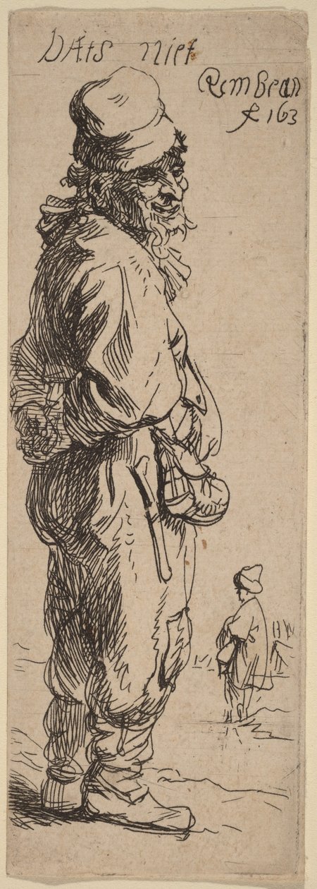 Odpověď rolníka: „Dats niet“ (To nic není) od Rembrandt van Rijn