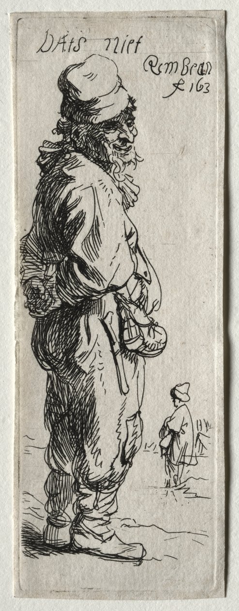 Rolník odpovídá: "To nic není" od Rembrandt van Rijn