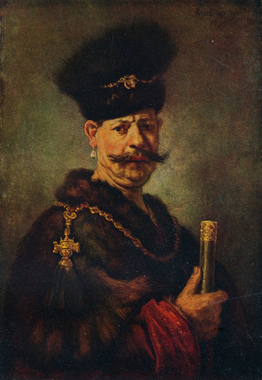 Polský šlechtic, 1637 od Rembrandt van Rijn