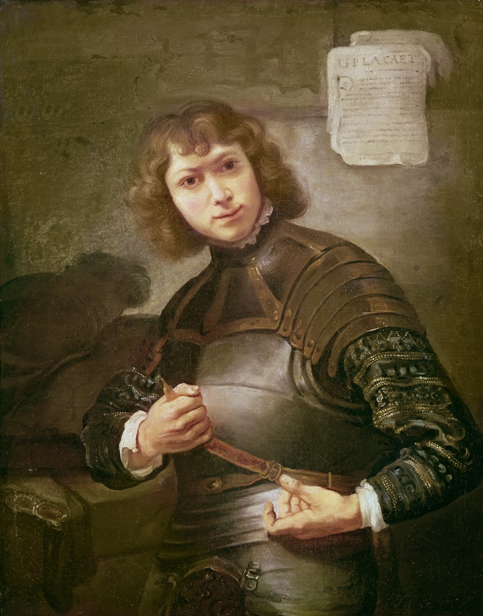 Mladý muž ve zbroji od Rembrandt van Rijn