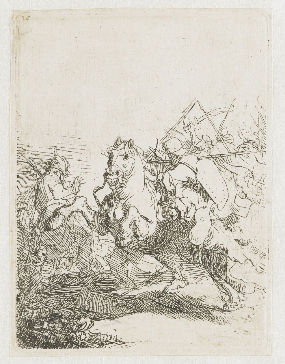 Jízdní bitva od Rembrandt van Rijn
