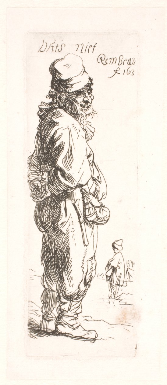 Rolník: druhý z dvojice, který odpovídá od Rembrandt van Rijn
