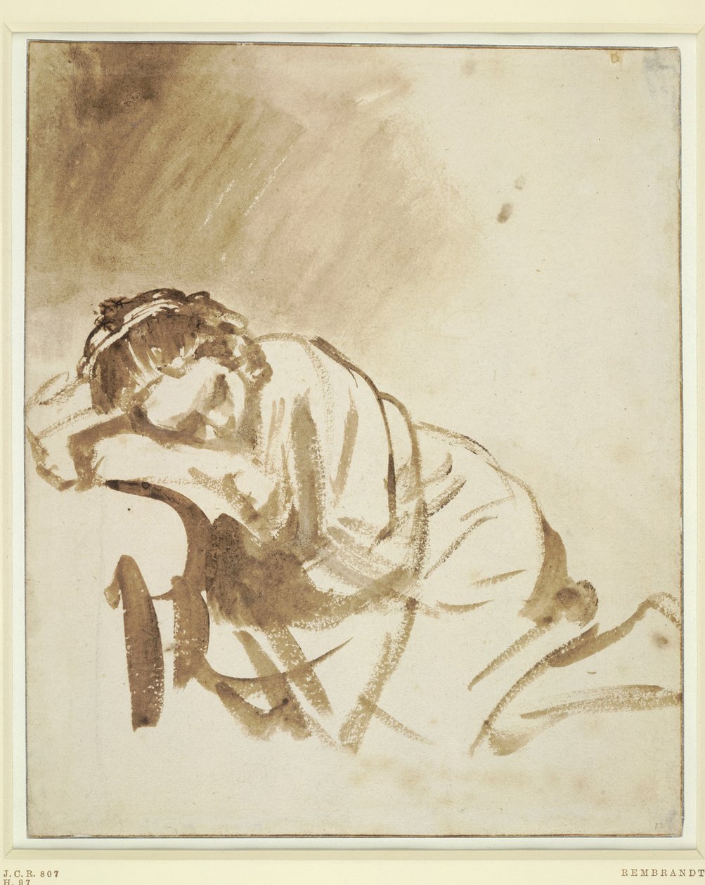 Mladá žena spící Hendrickje Stoffels, asi 1654 od Rembrandt van Rijn