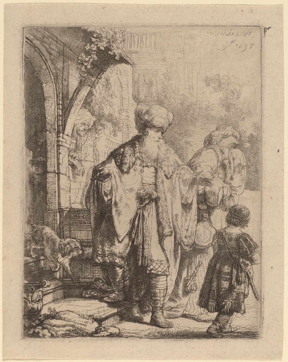 Abraham vyhání Hagar a Izmaela od Rembrandt van Rijn
