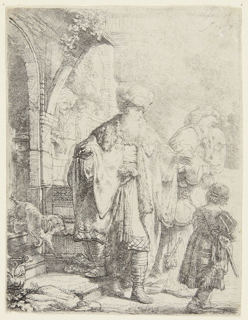 Abraham vyhnal Hagar a Izmaela od Rembrandt van Rijn