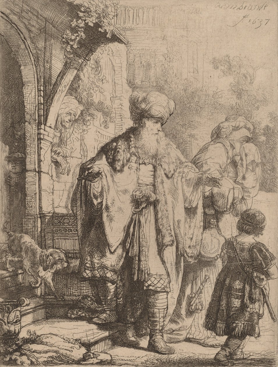 Abraham vyhání Hagar a Izmaela, 1637. od Rembrandt van Rijn