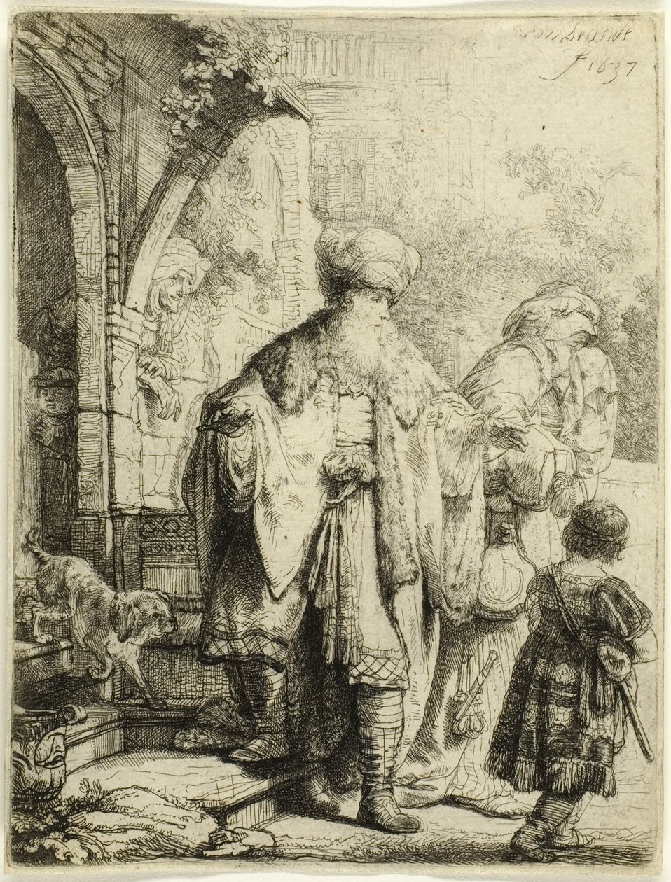 Abraham vyhání Hagar a Izmaela od Rembrandt van Rijn
