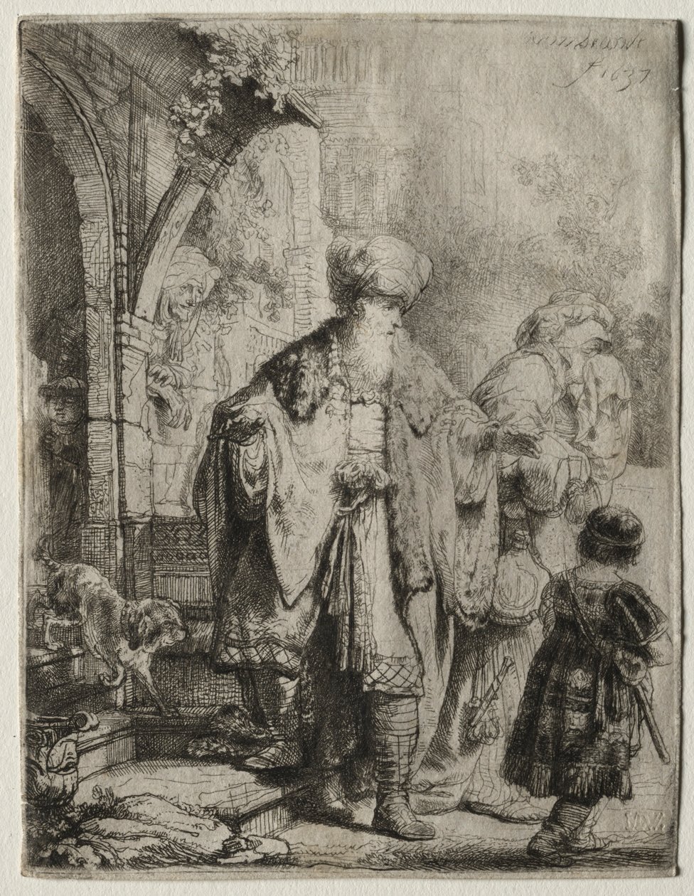 Abraham vyhání Hagar a Izmaela, 1637. od Rembrandt van Rijn
