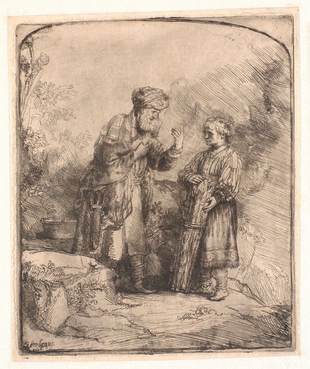 Abraham a Izák od Rembrandt van Rijn