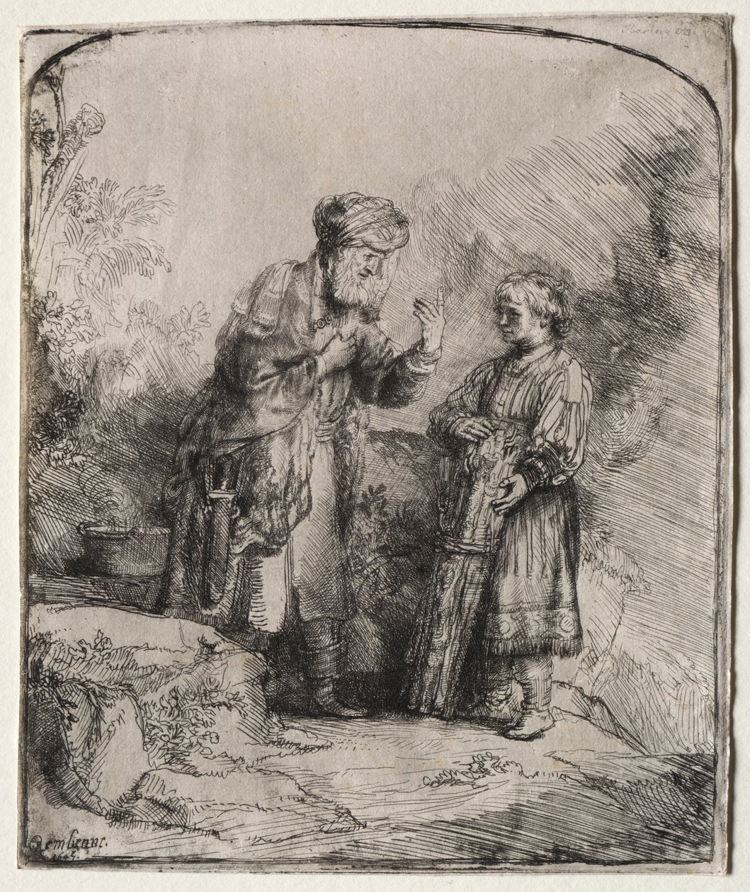 Abraham a Izák od Rembrandt van Rijn