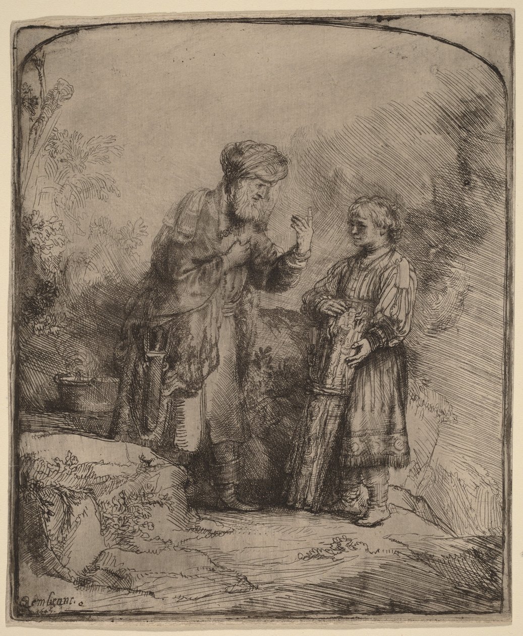 Abraham a Izák od Rembrandt van Rijn