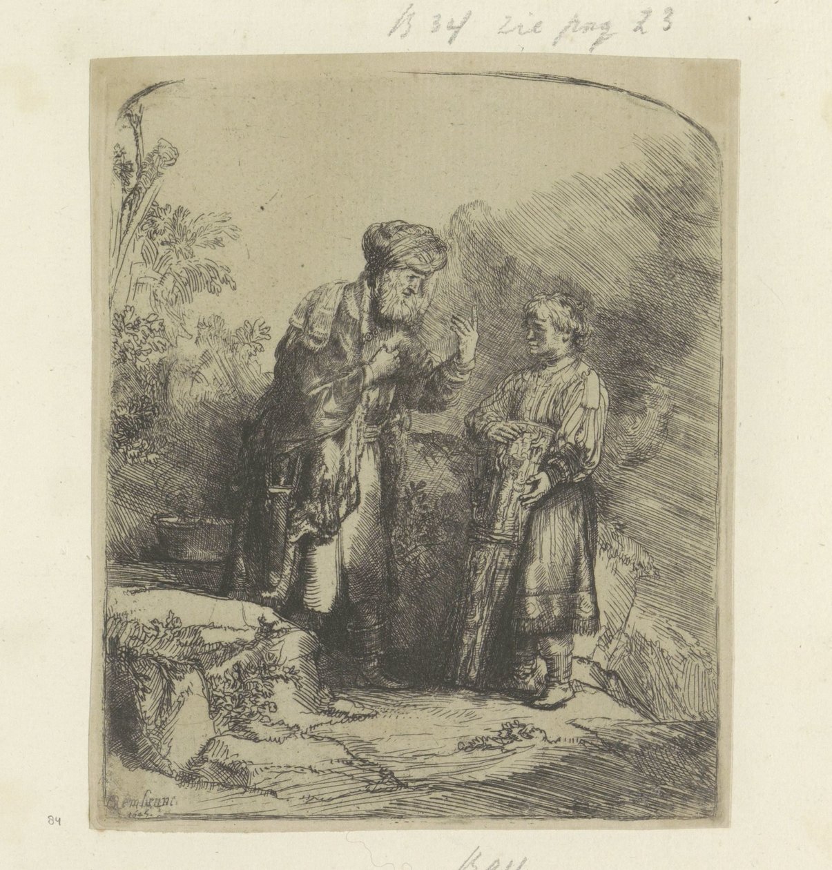Abraham v Izaaku Kolekce osmdesáti pěti původních tisků (název série) od Rembrandt van Rijn