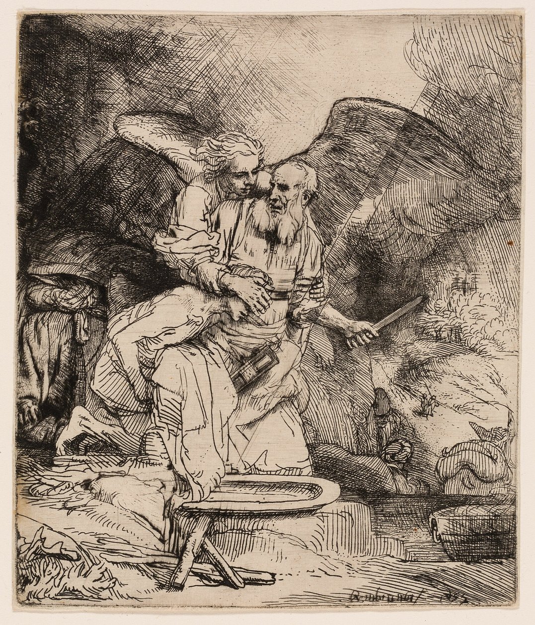 Abrahamova oběť od Rembrandt van Rijn