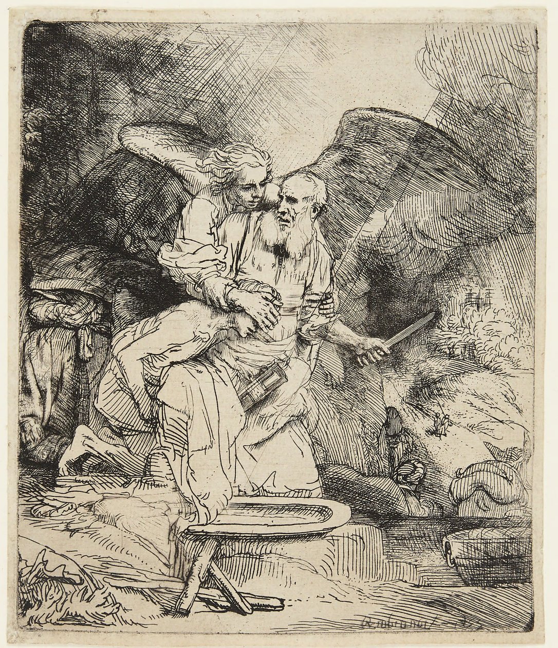 Abrahamova oběť od Rembrandt van Rijn