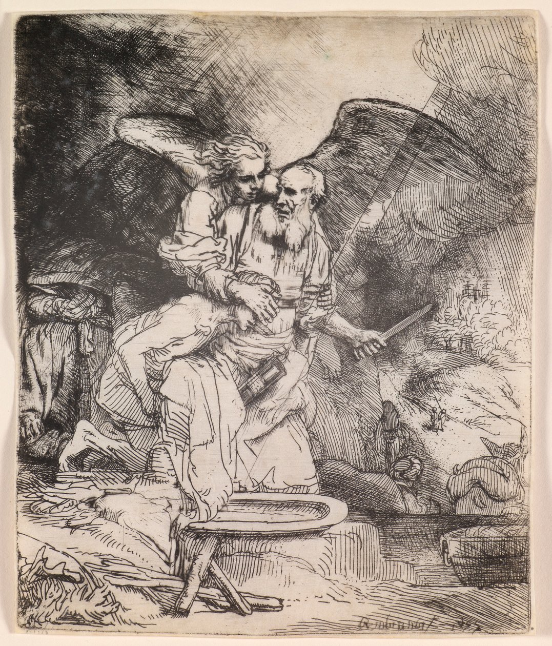 Abrahamova oběť od Rembrandt van Rijn