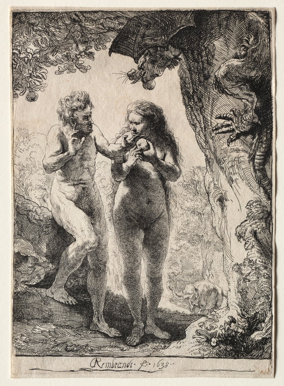 Adam a Eva od Rembrandt van Rijn