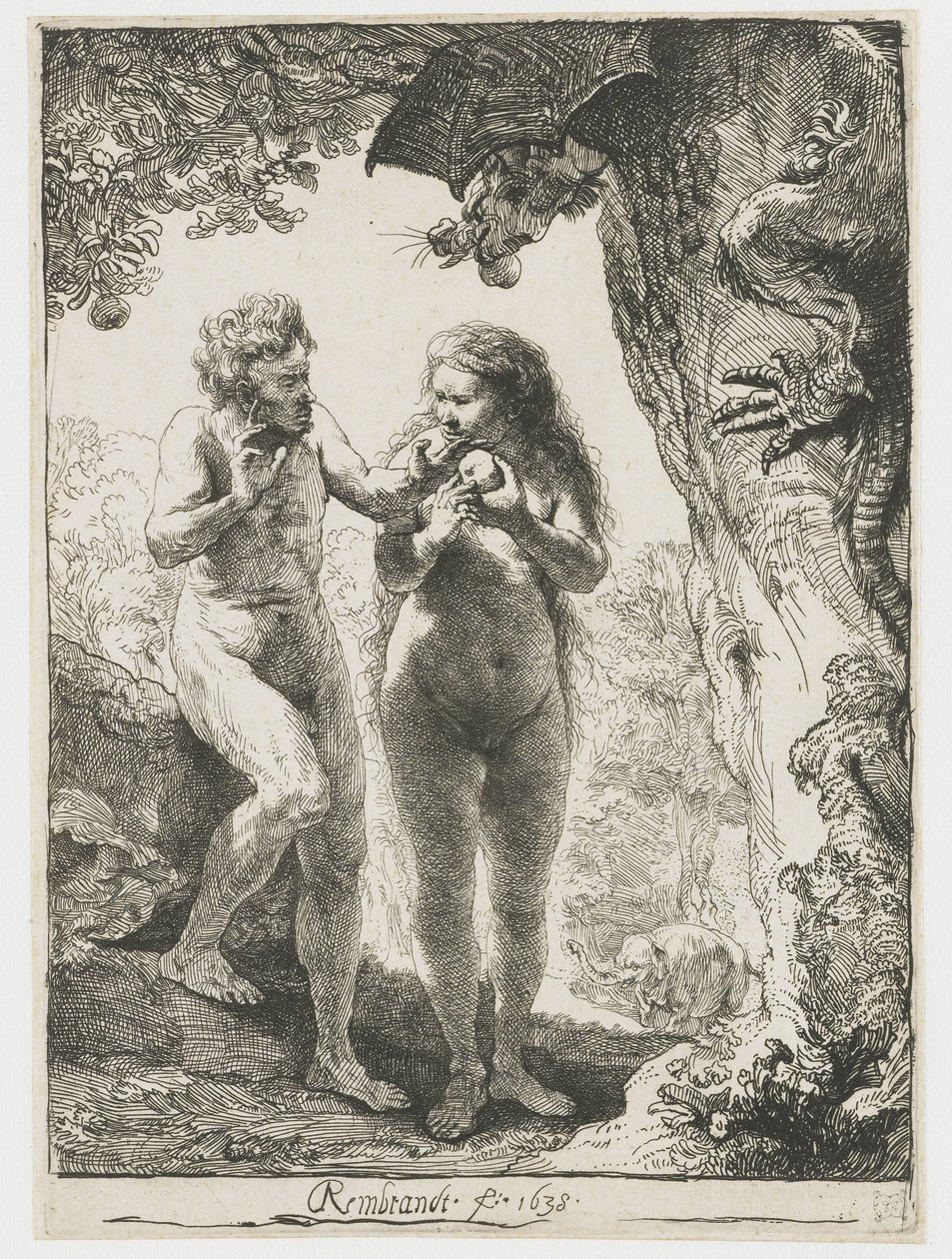 Adam a Eva od Rembrandt van Rijn