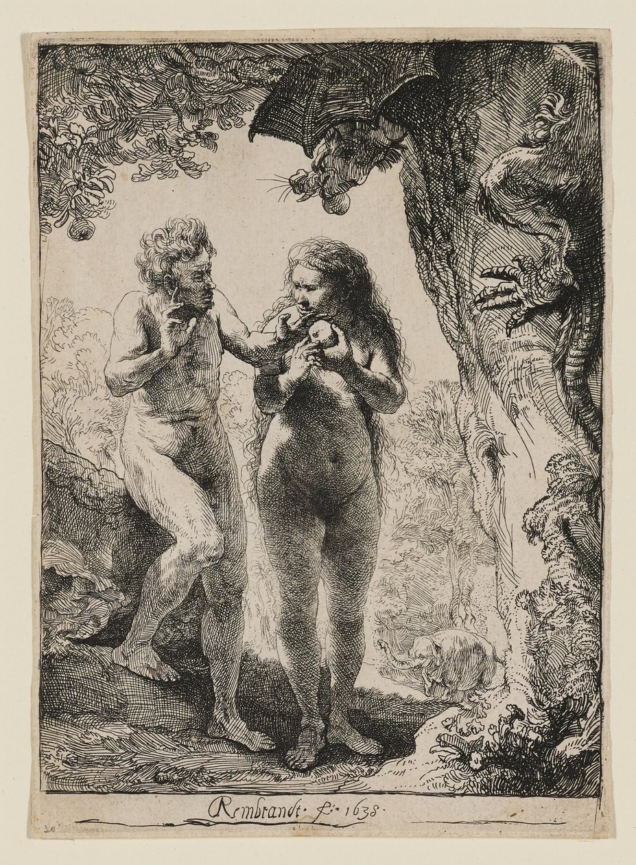 Adam a Eva od Rembrandt van Rijn