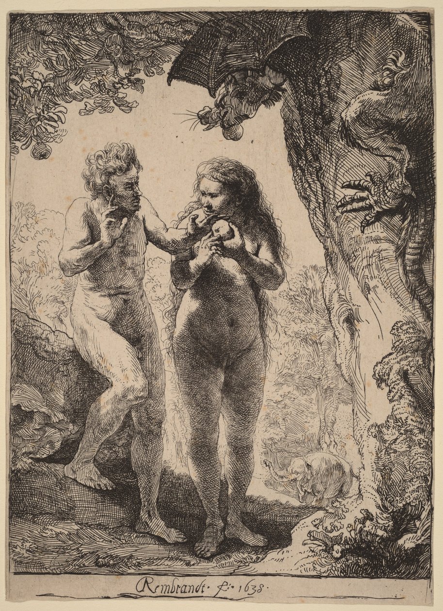 Adam a Eva od Rembrandt van Rijn