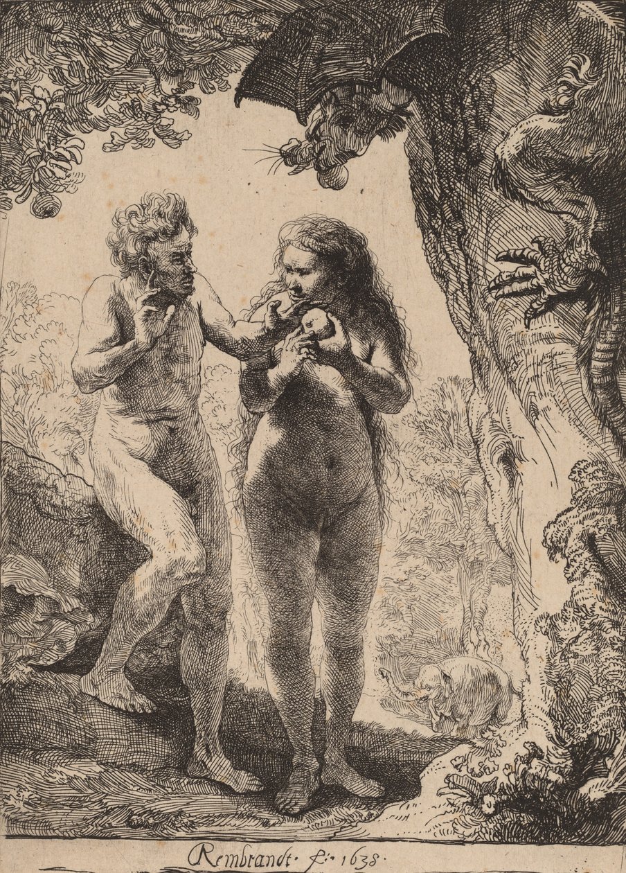 Adam a Eva, 1638. od Rembrandt van Rijn