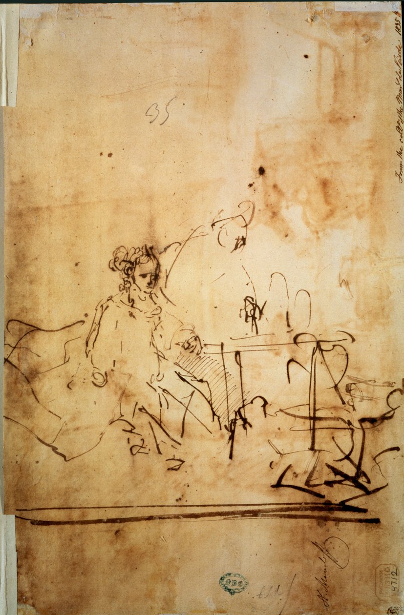 Ahasver, Haman a Ester, 17. století od Rembrandt van Rijn