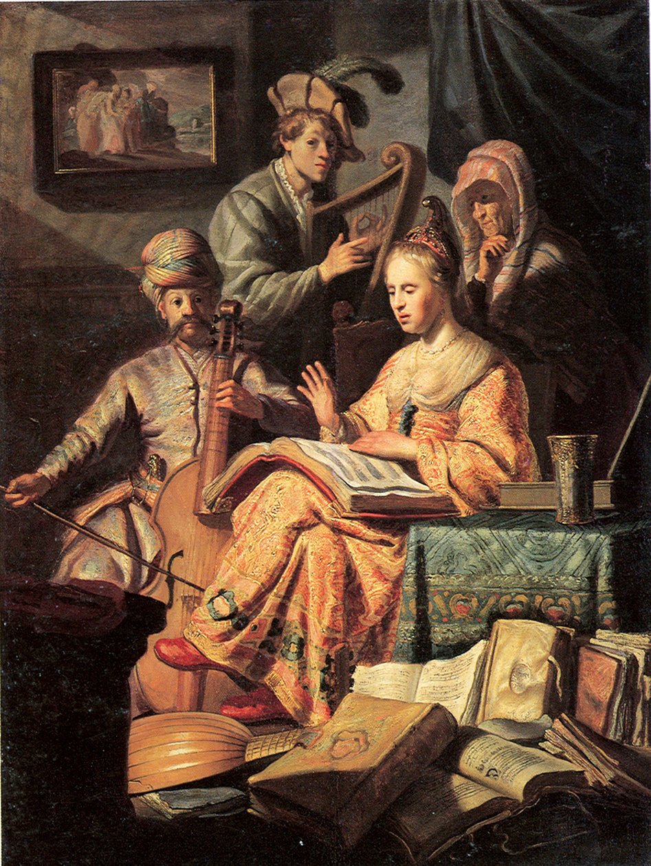 Alegorie hudby, 1626 od Rembrandt van Rijn