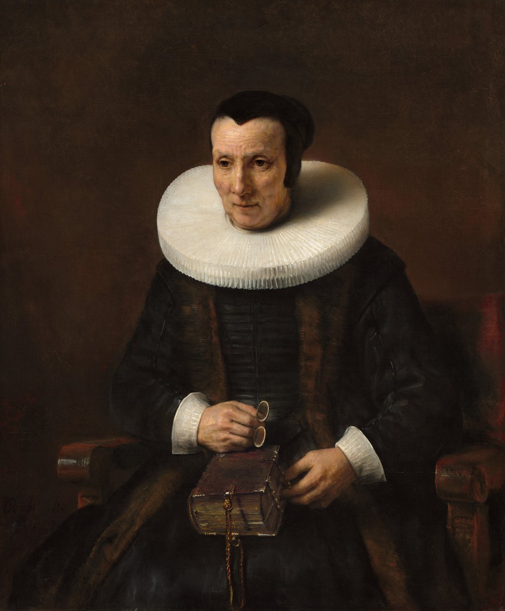 Stará dáma s knihou, 1637. od Rembrandt van Rijn