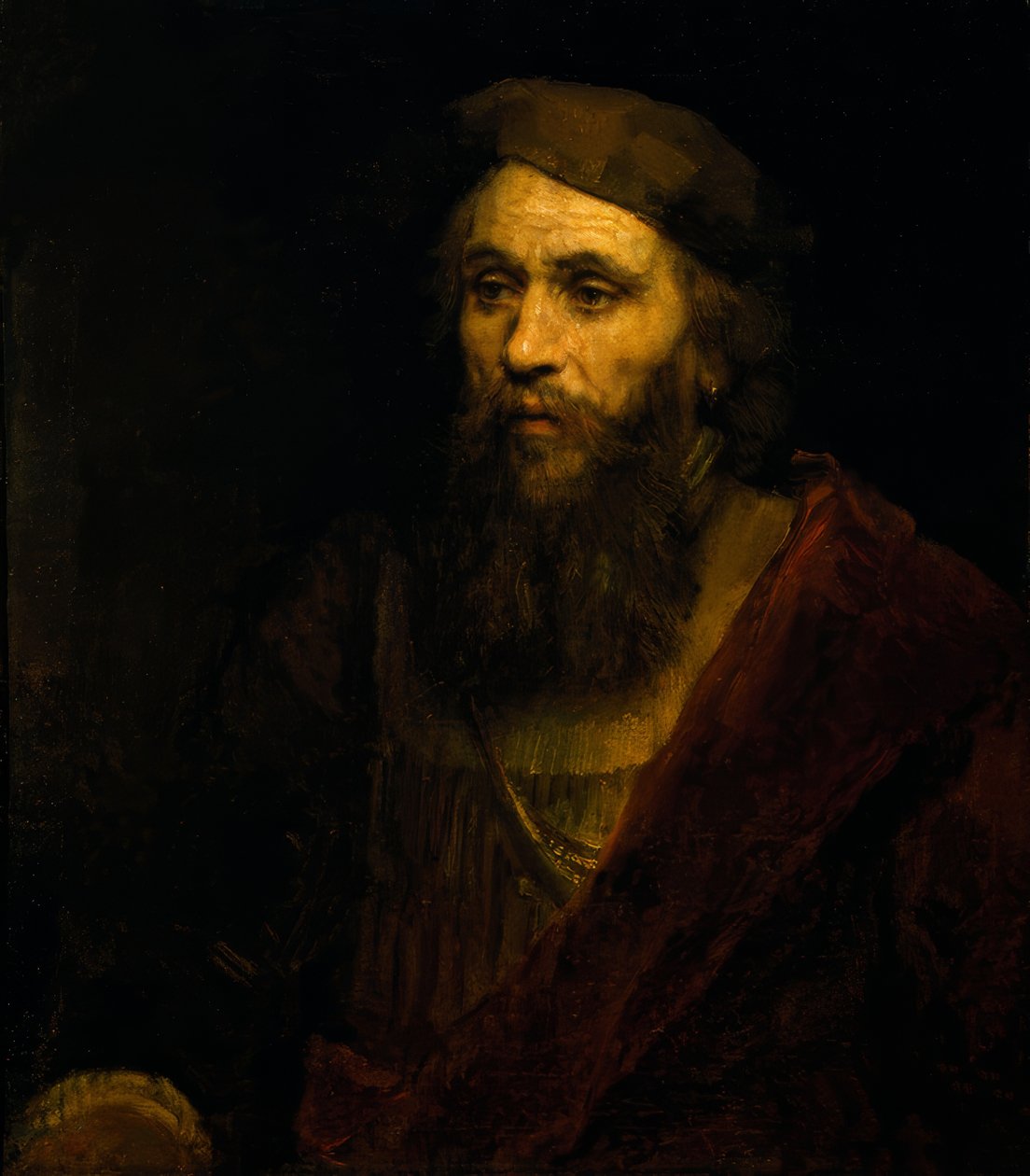 Vousatý muž v klobouku od Rembrandt van Rijn