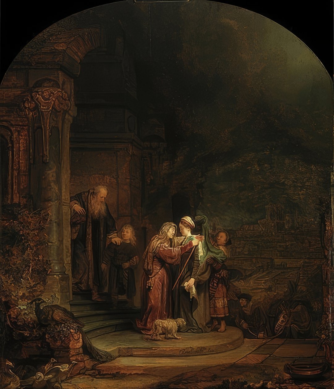 Setkání Marie a Elisabeth. 1640 od Rembrandt van Rijn