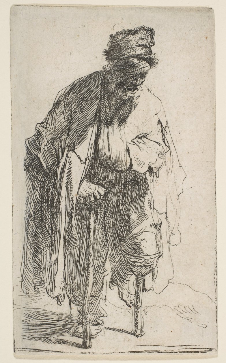 Žebrák s dřevěnou nohou, ca. 1630. od Rembrandt van Rijn
