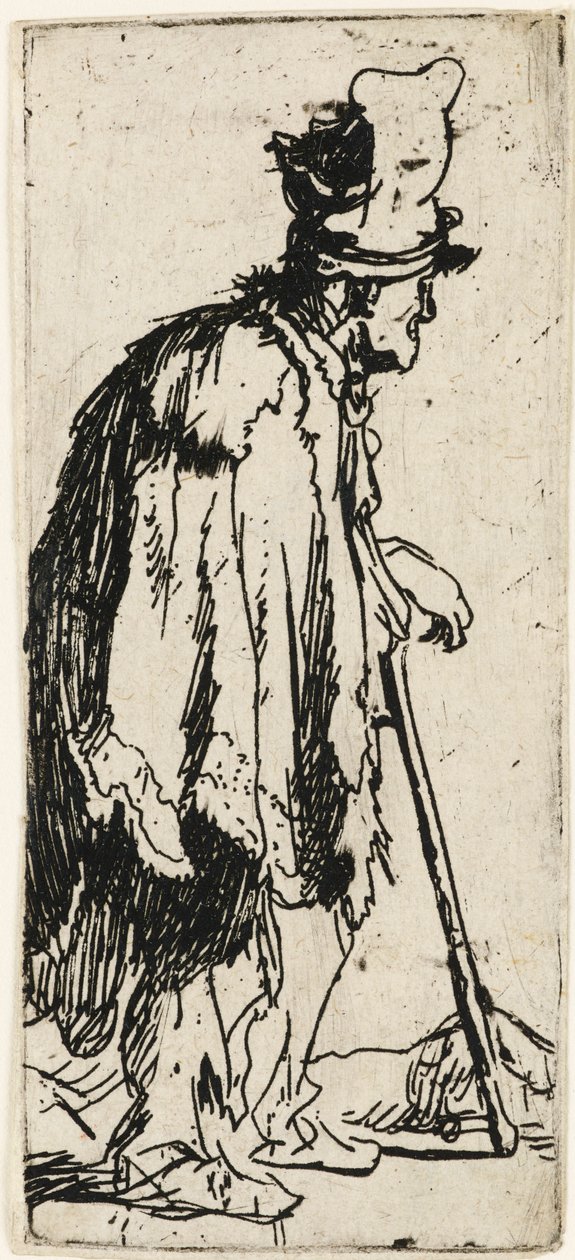 Žebrák se zmrzačenou rukou, kolem 1629. od Rembrandt van Rijn