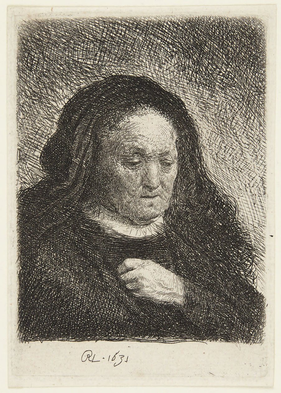 Busta Rembrandtovy matky od Rembrandt van Rijn