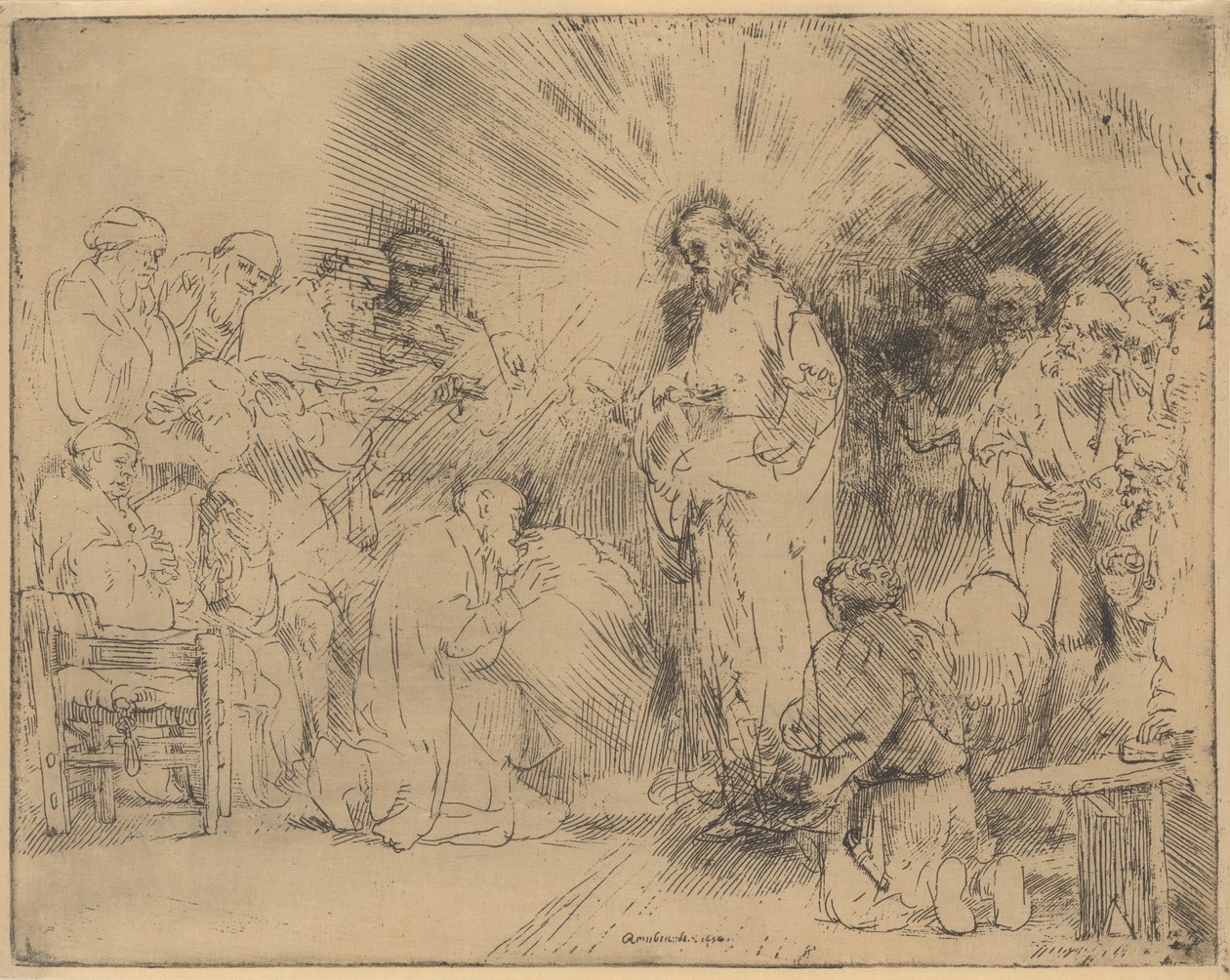 Kristus se zjevuje apoštolům, 1656., 1656. od Rembrandt van Rijn