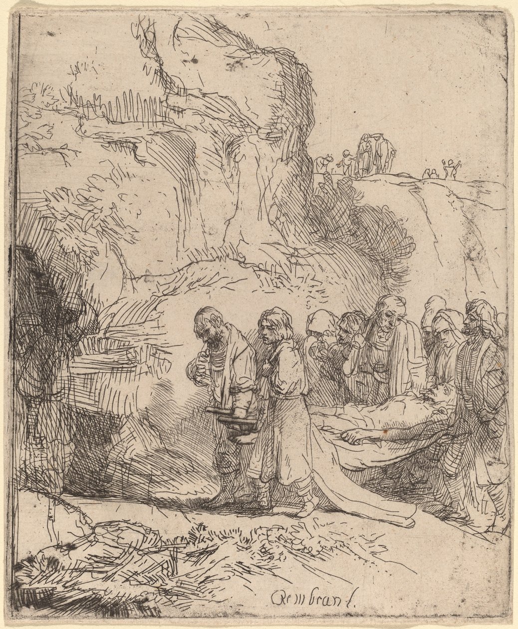 Kristus nese do hrobu od Rembrandt van Rijn