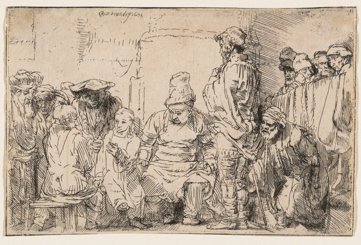 Kristus diskutuje s učenými od Rembrandt van Rijn