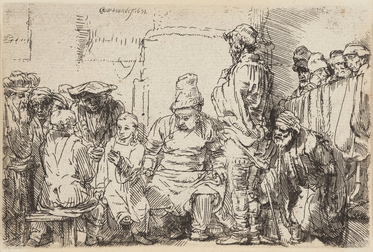 Kristus diskutuje s učenými od Rembrandt van Rijn