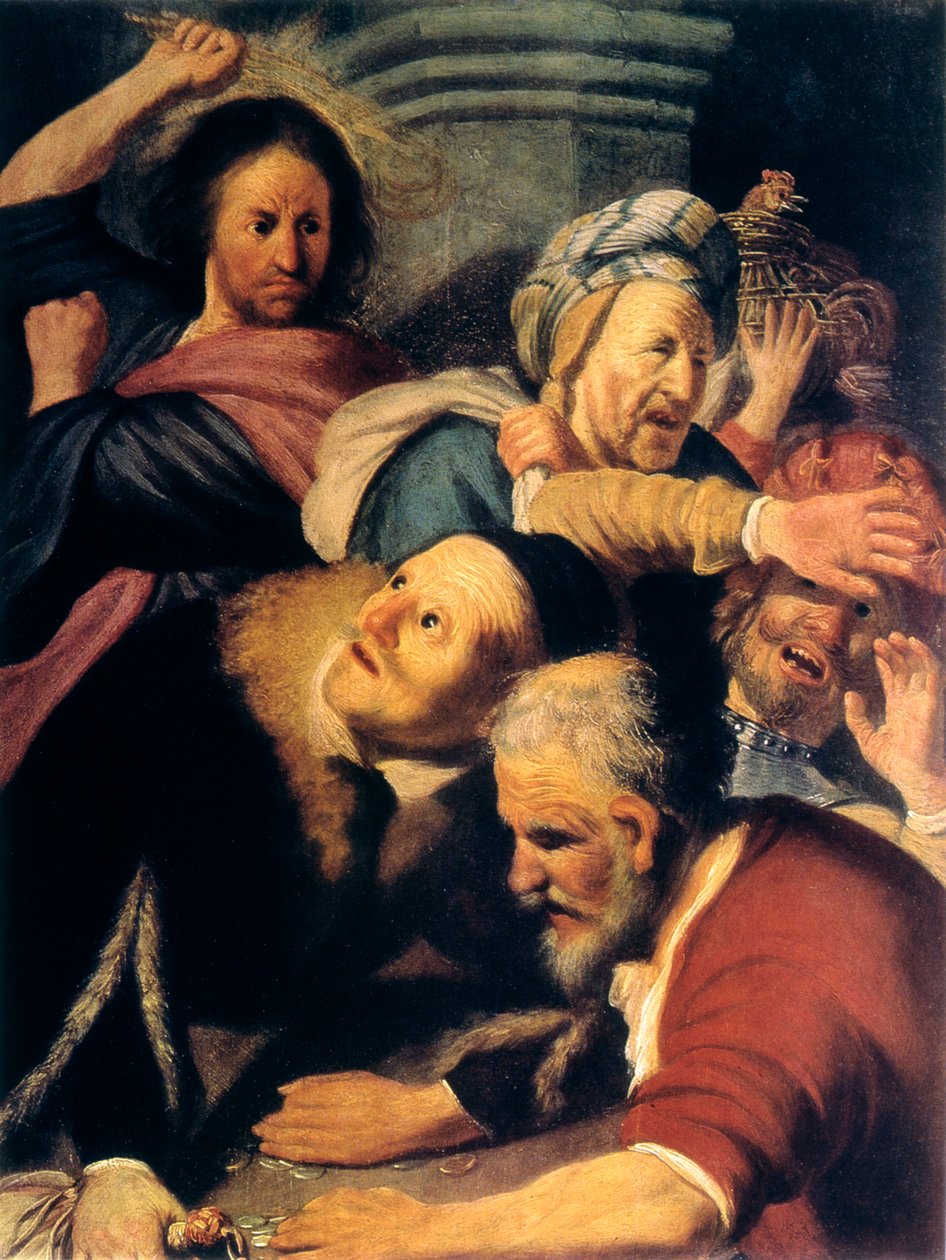 Kristus vyhání směnárníky z chrámu, 1626 od Rembrandt van Rijn
