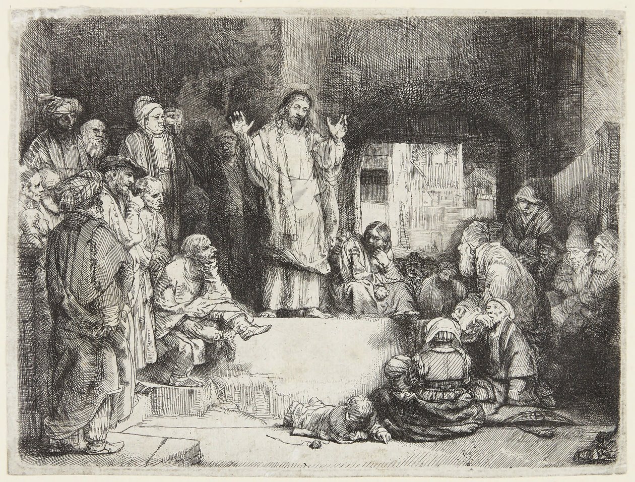 Kristus káže od Rembrandt van Rijn