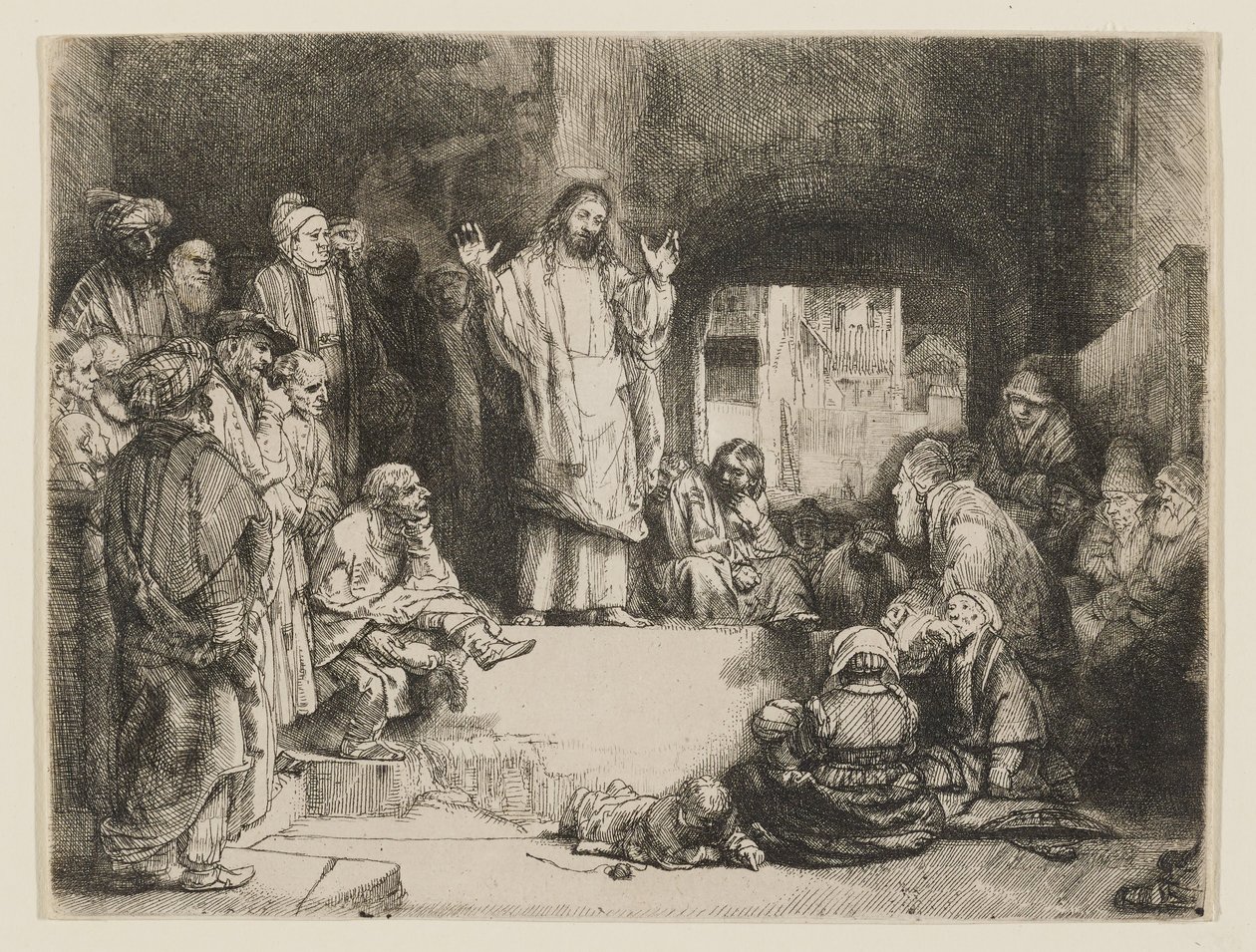 Kristus káže od Rembrandt van Rijn