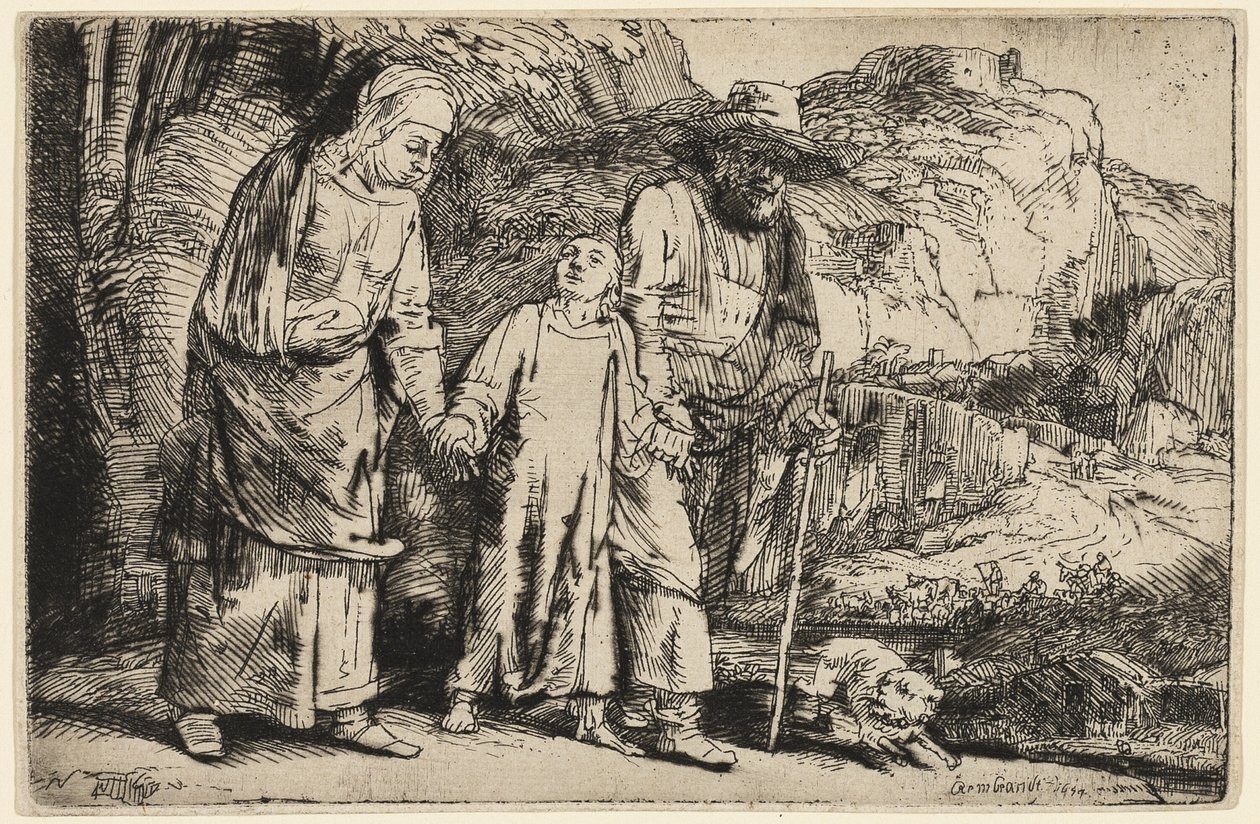 Kristus se vrací z chrámu se svými rodiči od Rembrandt van Rijn