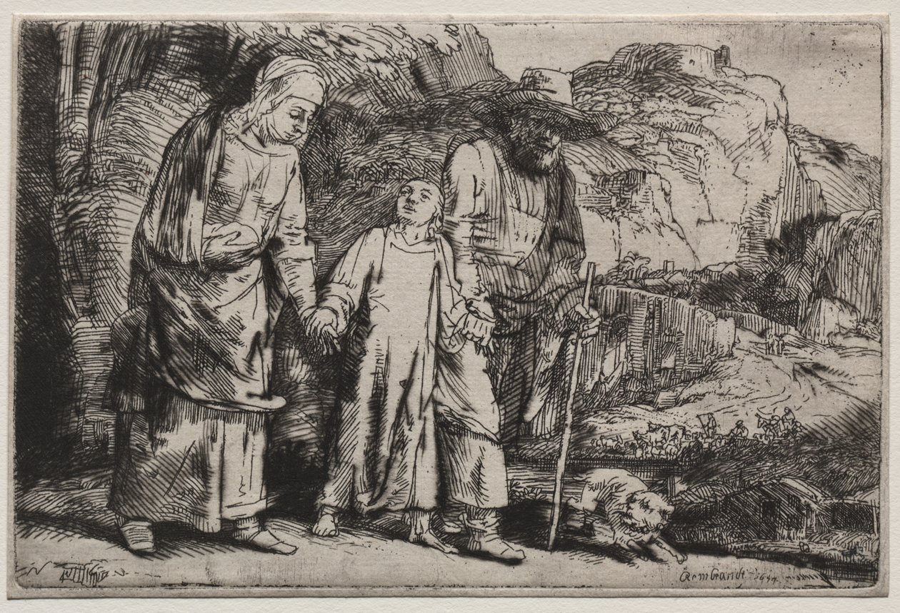 Kristus se vrací z chrámu se svými rodiči od Rembrandt van Rijn