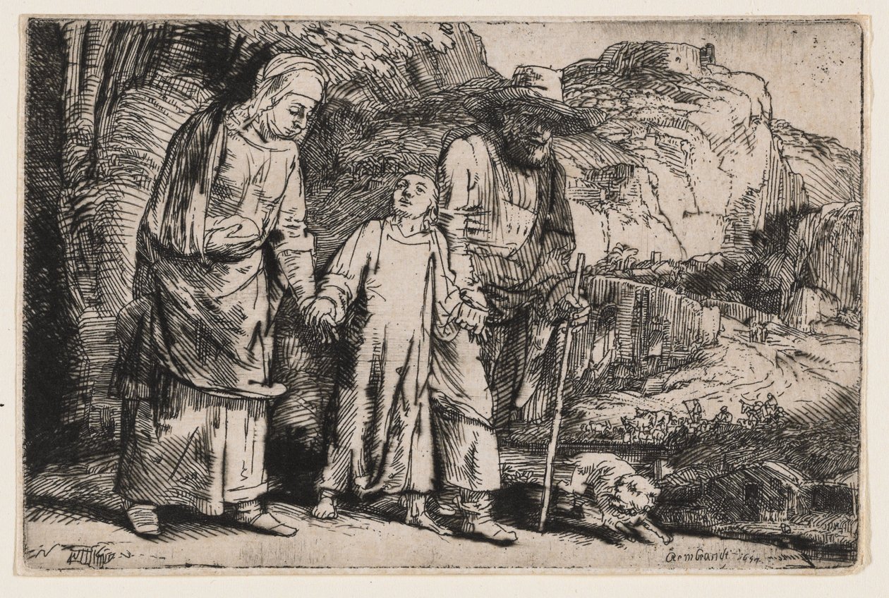 Kristus se vrací z chrámu se svými rodiči od Rembrandt van Rijn