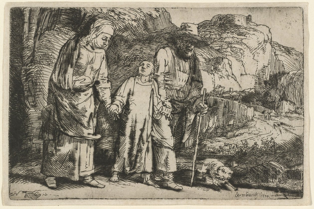 Kristus se vrací z chrámu se svými rodiči od Rembrandt van Rijn
