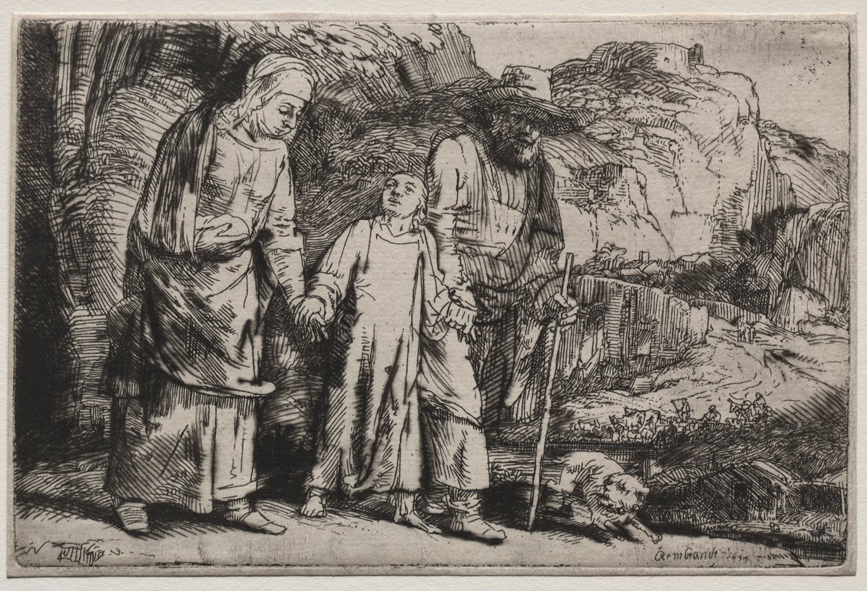 Kristus se vrací z chrámu se svými rodiči, 1654. od Rembrandt van Rijn